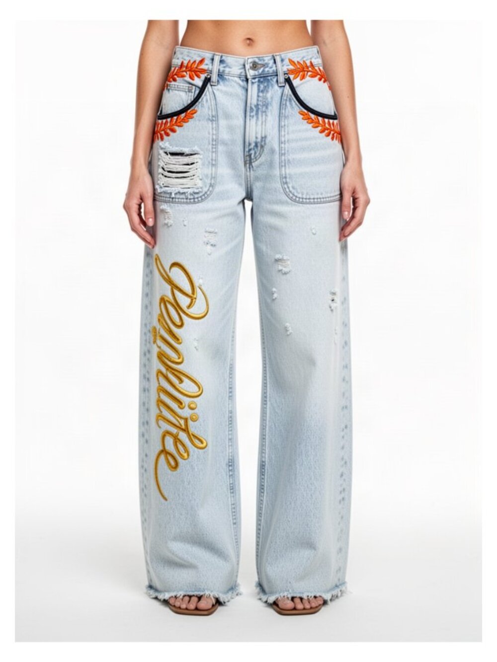 7 For All Mankind The Jennifer Jeans Light Blue BBE Size 23 NWT